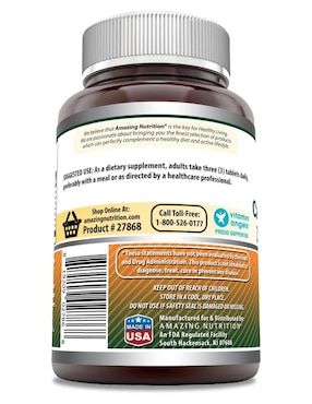 Calcium Magnesium Zinc + Vitamin D3 Amazing Nutrition con calcio, magnesio, zinc + vitamina d3 sabor natural de 150 tabletas