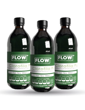 Clorofila Líquida Flow Supplement Company Con Alga Espirulina Sabor Menta