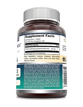 DHEA Amazing Nutrition sabor natural de 120 tabletas