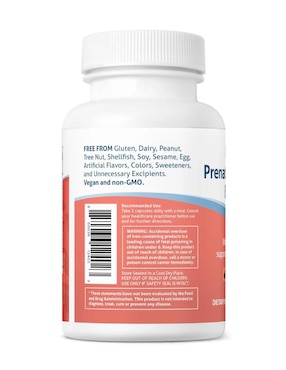 Prenatal Multivitamin apoyo embarazo Fairhaven Health sabor menta de 60 cápsulas