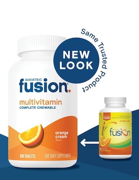Multivitamin Complete Chewable Bariatric Fusion sabor naranja de 120 tabletas
