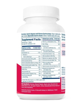 Multivitamin Complete Chewable Bariatric Fusion sabor fresa de 120 tabletas