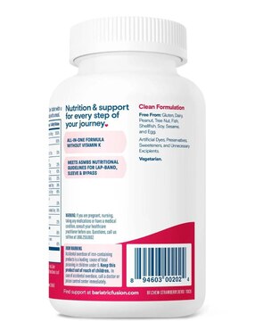 Multivitamin Complete Chewable Bariatric Fusion sabor fresa de 120 tabletas