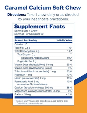 Bone & Metabolic Bariatric Fusion con multivitaminico sabor caramelo de 60 piezas