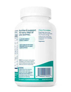 Multivitamin Complete Chewable Bariatric Fusion sabor frutas tropicales de 120 tabletas