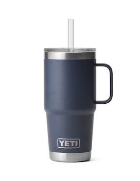 Taza Térmica Con Popote Yeti De Acero Inoxidable Con Tapa A Presión 739 Ml