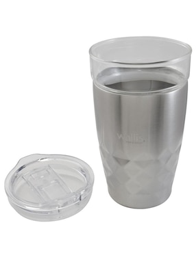 Termo Wallis de acero inoxidable con tapa a presión 350 ml