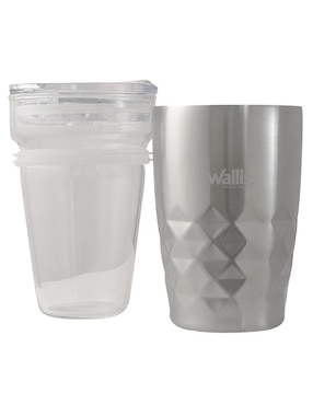 Termo Wallis de acero inoxidable con tapa a presión 350 ml