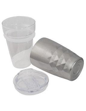Termo Wallis de acero inoxidable con tapa a presión 350 ml
