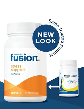 Stress Support Bariátrico Bariatric Fusion con ashwagandha y magnesio sabor natural de 60 cápsulas