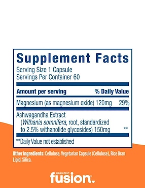 Stress Support Bariátrico Bariatric Fusion con ashwagandha y magnesio sabor natural de 60 cápsulas