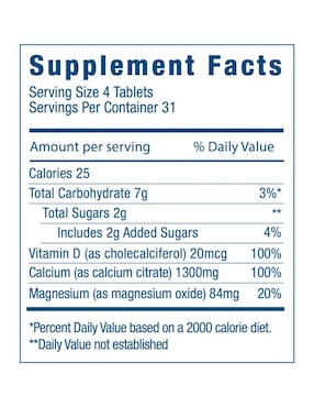 Calcium citrate Bariátrico Bariatric Fusion con calcio sabor naranja de 124 tabletas
