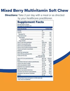 Multivitamin Mixed Berry Bariátrico Bariatric Fusion sabor berry de 60 piezas