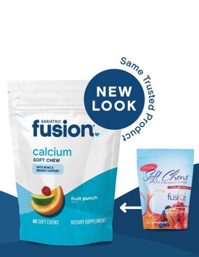 Soft Chews Calcium Bariátrico Bariatric Fusion con calcio sabor ponche de frutas de 60 piezas