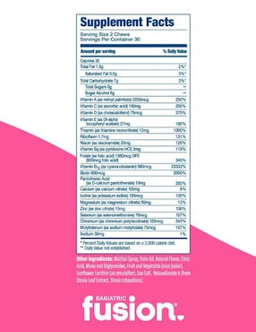 Multivitamin Bariátrico Bariatric Fusion sabor sandia de 60 piezas