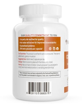 Peak Performance Real Mushrooms con cordyceps sabor natural de 300 cápsulas