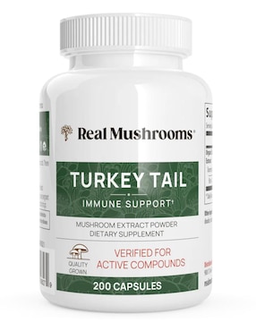 Turkey Tail Real Mushrooms Con Hongo Cola De Pavo Sabor Natural