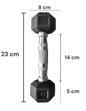 Set mancuernas de peso fijo Infinité 1 kg 2 piezas