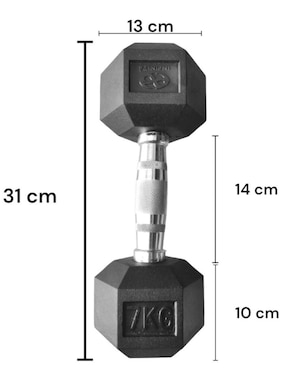 Set mancuernas de peso fijo Infinité 7 kg 2 piezas