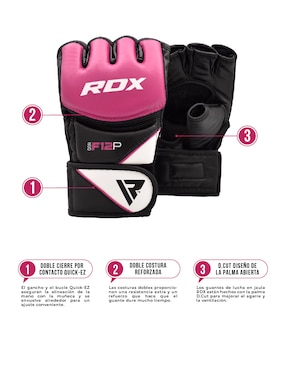 Guantes para arte marcial Rdx de mujer
