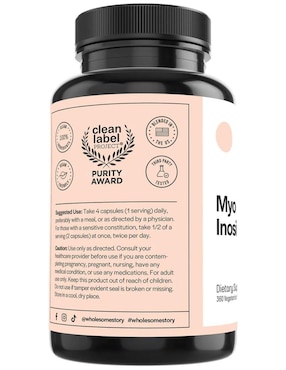 Myo & D-chiro Inositol Wholesome Story sabor natural de 360 cápsulas