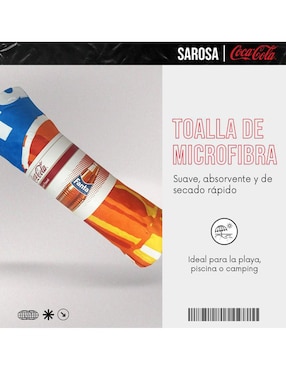 Toalla de playa Sarosa Fanta Naranja de microfibra