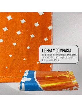 Toalla de playa Sarosa Fanta Naranja de microfibra