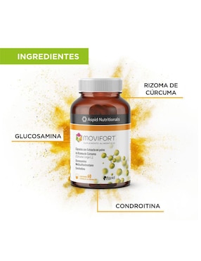 Paquete Movifort con 3 frascos, en total Movifort con glucosamina de 180 Cápsulas