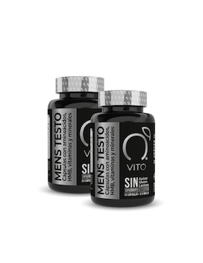 Menstesto Aminoácidos, HMB, Vitaminas y Minerales DUO Vito - Vitaminas Totales de 180 Cápsulas