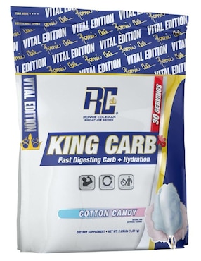 King Carb XS Ronnie Coleman Con 30 Serv Sabor Algodon De Azucar