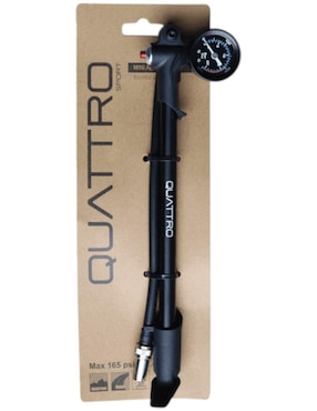 Bomba de aire manual Quattro Sport Mini AL Shock para ciclismo