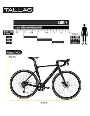 Bicicleta de ruta Gravel rodada 700 unisex