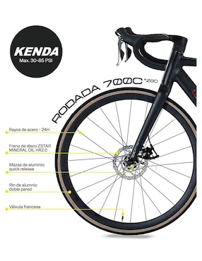 Bicicleta de ruta Gravel rodada 700 unisex
