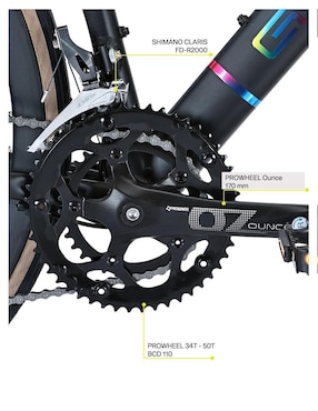 Bicicleta de ruta Gravel rodada 700 unisex