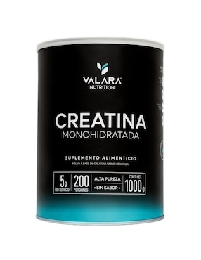 Creatina Monohidratada Alta Pureza Suplemento Deportivo en Polvo Sin Azucar Valara Nutrition de 1 kg