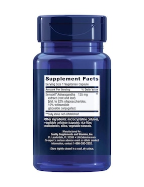 Ashwagandha Plus Calm & Focus Life Extension con ashwagandha de 60 cápsulas