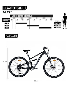 Bicicleta de montaña Gravel rodada 29 unisex