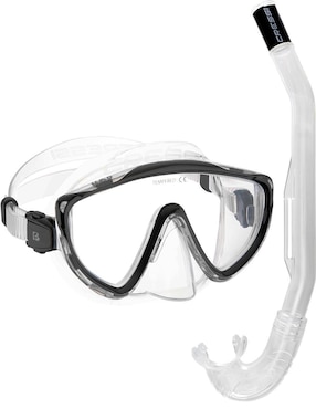 Tubo y gafas de snorkel para natación Cressi adulto