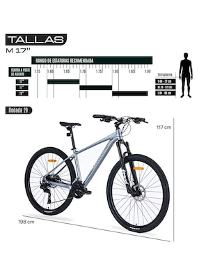 Bicicleta de montaña Gravel rodada 29 unisex