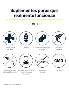 Suplemento alimenticio Vital Nutrients con l-teanina de 60 cápsulas