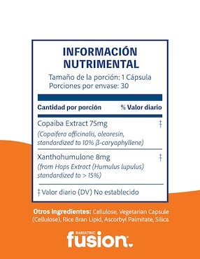 GLP-One + Receptor Activador Bariatric Fusion de 30 cápsulas