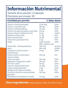 Multivitamin Bariatric Fusion de 180 Cápsulas