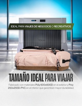 Maleta de mano Kma Peregrino 30L Pink/Camel