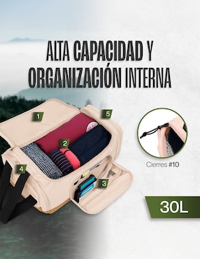 Maleta de mano Kma Peregrino 30L Pink/Camel