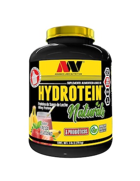 Hydrotein Naturals Advance Nutrition con proteína de suero de leche sabor fresa y plátano de 2.2 kg