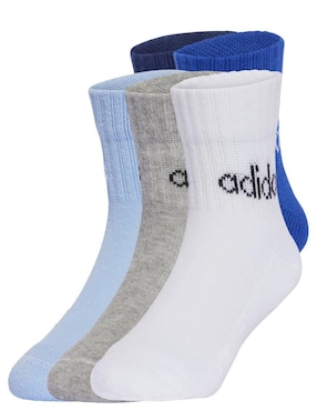 Calcetín comfort para entrenamiento Adidas para infantil unisex 5 pares