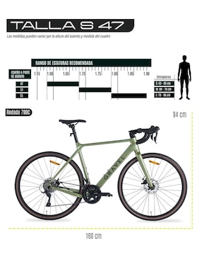 Bicicleta de montaña Gravel rodada 700 Tucson unisex