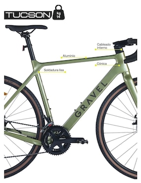 Bicicleta de montaña Gravel rodada 700 Tucson unisex