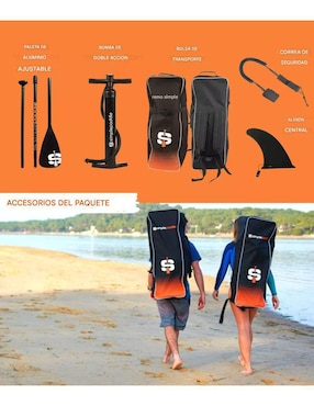 Tabla de remos Vanlig inflable con remo doble acción adulto