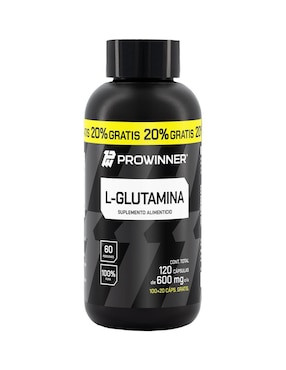 Set de suplementos alimenticios de L-Glutamina 100 Cápsulas + 20% Extra - Prowinner Prowinner